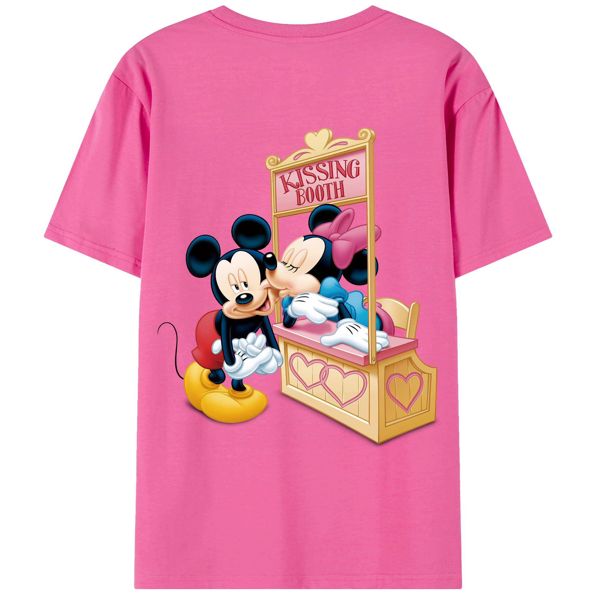 ミッキーマウス Mickey Mouse レディース半袖Tシャツ(バックプリント)